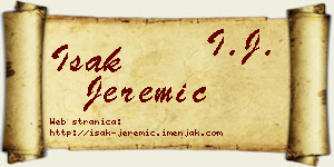 Isak Jeremić vizit kartica